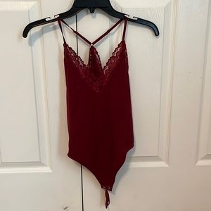 burgundy bodysuit from forever 21